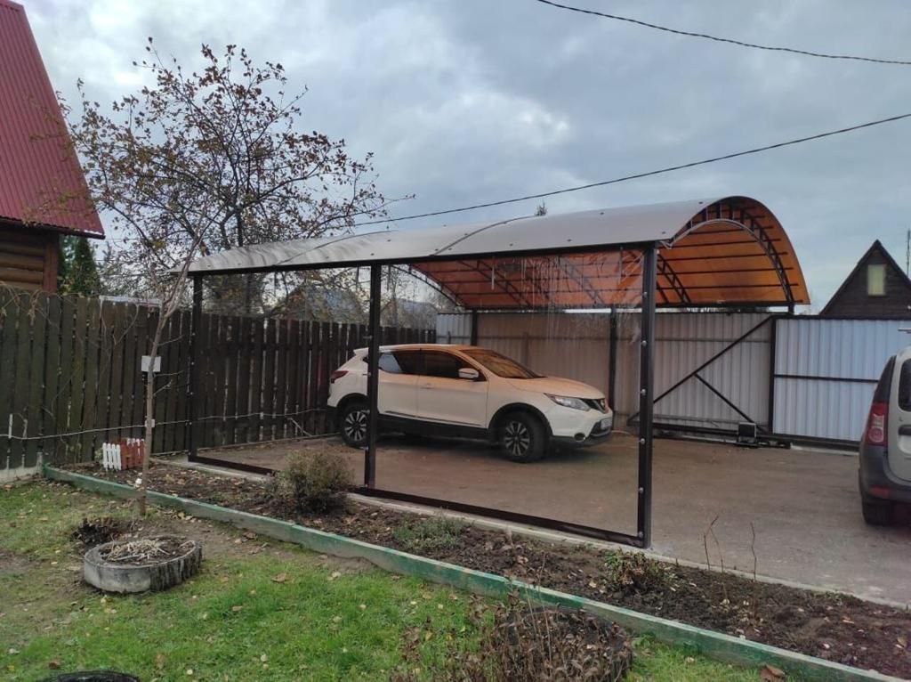 Прозрачные шторы ПВХ для навеса под автомобиль в Мучкапском